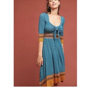 Maeve Tie Front Midi Dress Size Small